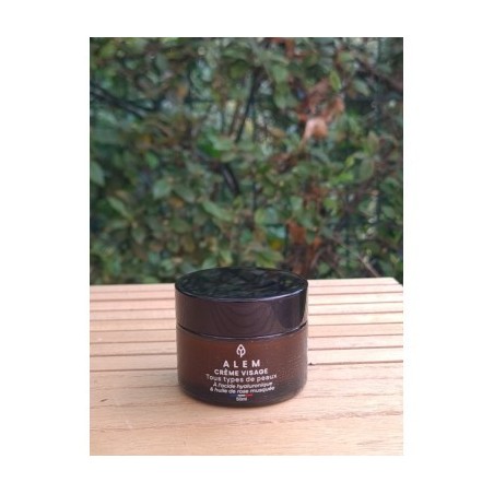 Crème visage sans parfum acide hyaluronique | Savons d’Alem