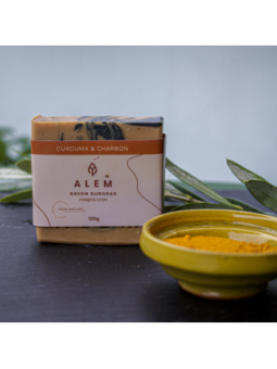 Savon curcuma & charbon | Savons d’Alem