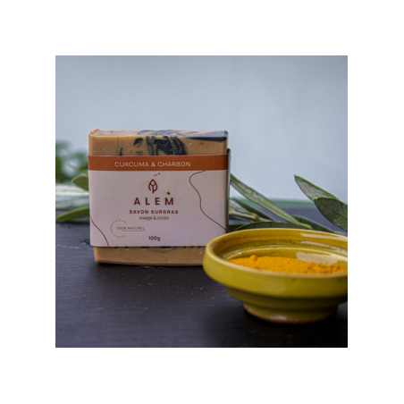 Savon curcuma & charbon | Savons d’Alem